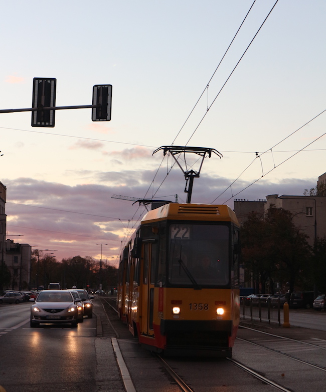 Warsaw Poland, street car.