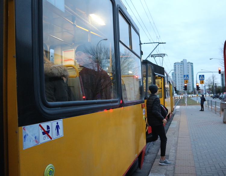 Street car in Warsaw.