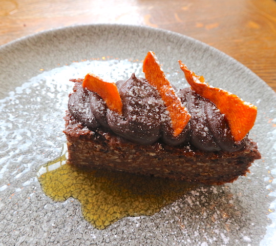 Best brownie ever! Best cheap eats in London. Andina restaurant. 