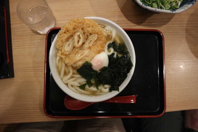 Gobo-ten udon in Hakata.