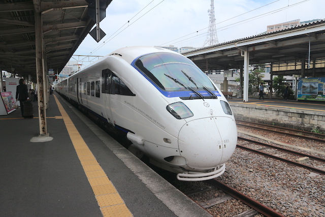 Kamome train. Japan train journey. 