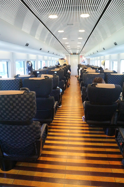 Kamome train. Japan train journey. 