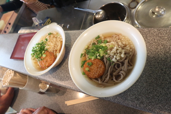 Yabukin udon/soba in Sakurajima ferry. Kagoshima Sakurajima travel guide