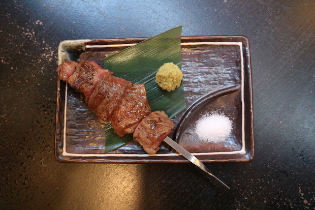 Kagoshima wagyu beef at Kaburituki restaurant/bar. Kagoshima Sakurajima travel guide