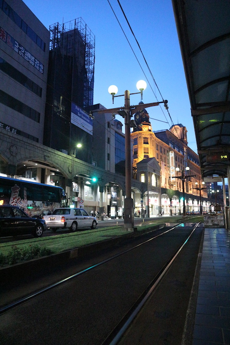 Kagoshima city at night. Night view.