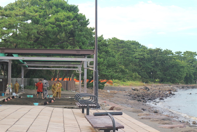 Beppu beach sand bath