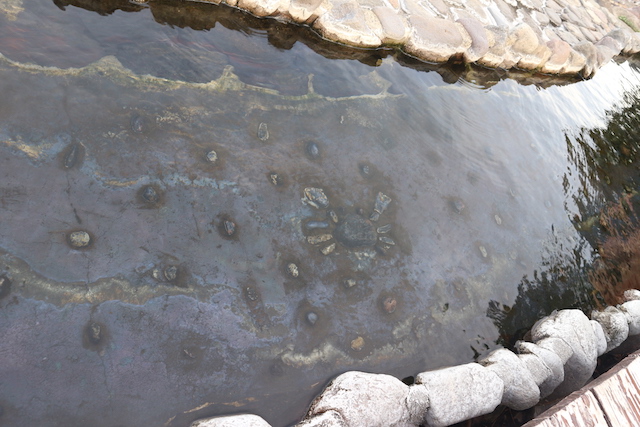 Footbath at Beppu beach.