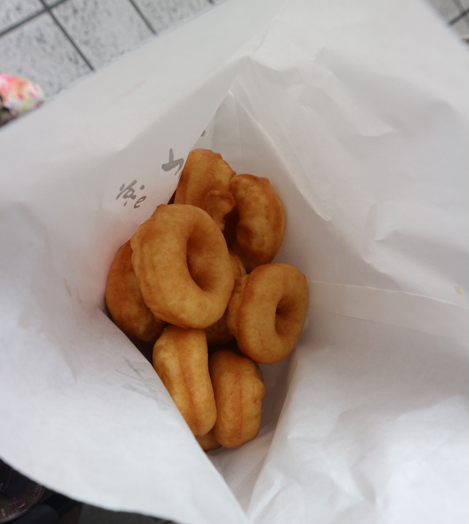 Soya milk donuts at Nishiki market