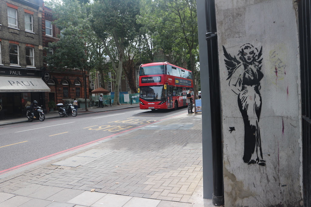 Angel Islington, London. Street art. Marilyn Monroe