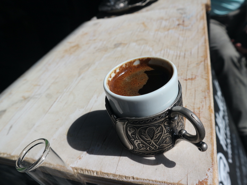 Turkish coffee. Ehrenfeld Cafe. Best food in Cologne.