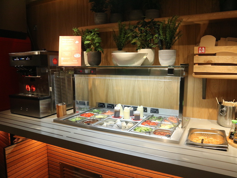 Condiments and sauces. London Marugame udon.